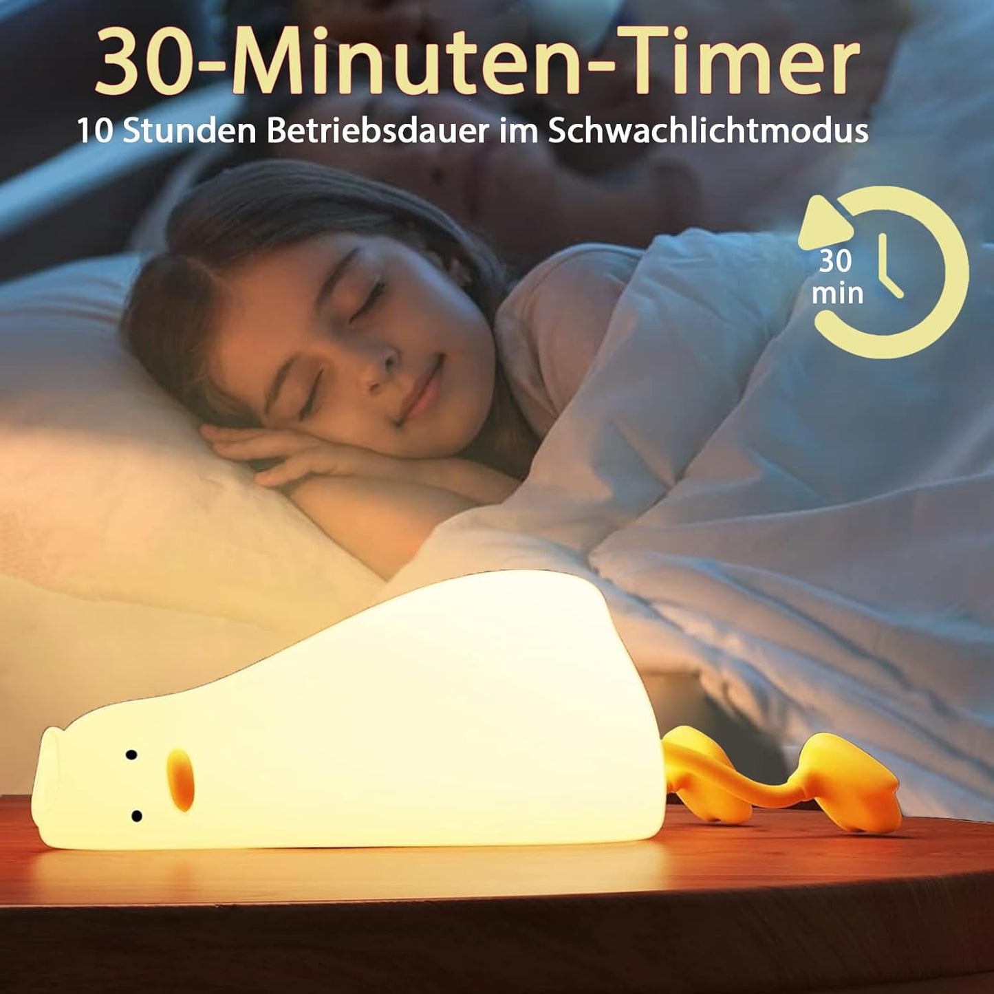 Silicone Duck LED Night Lamp