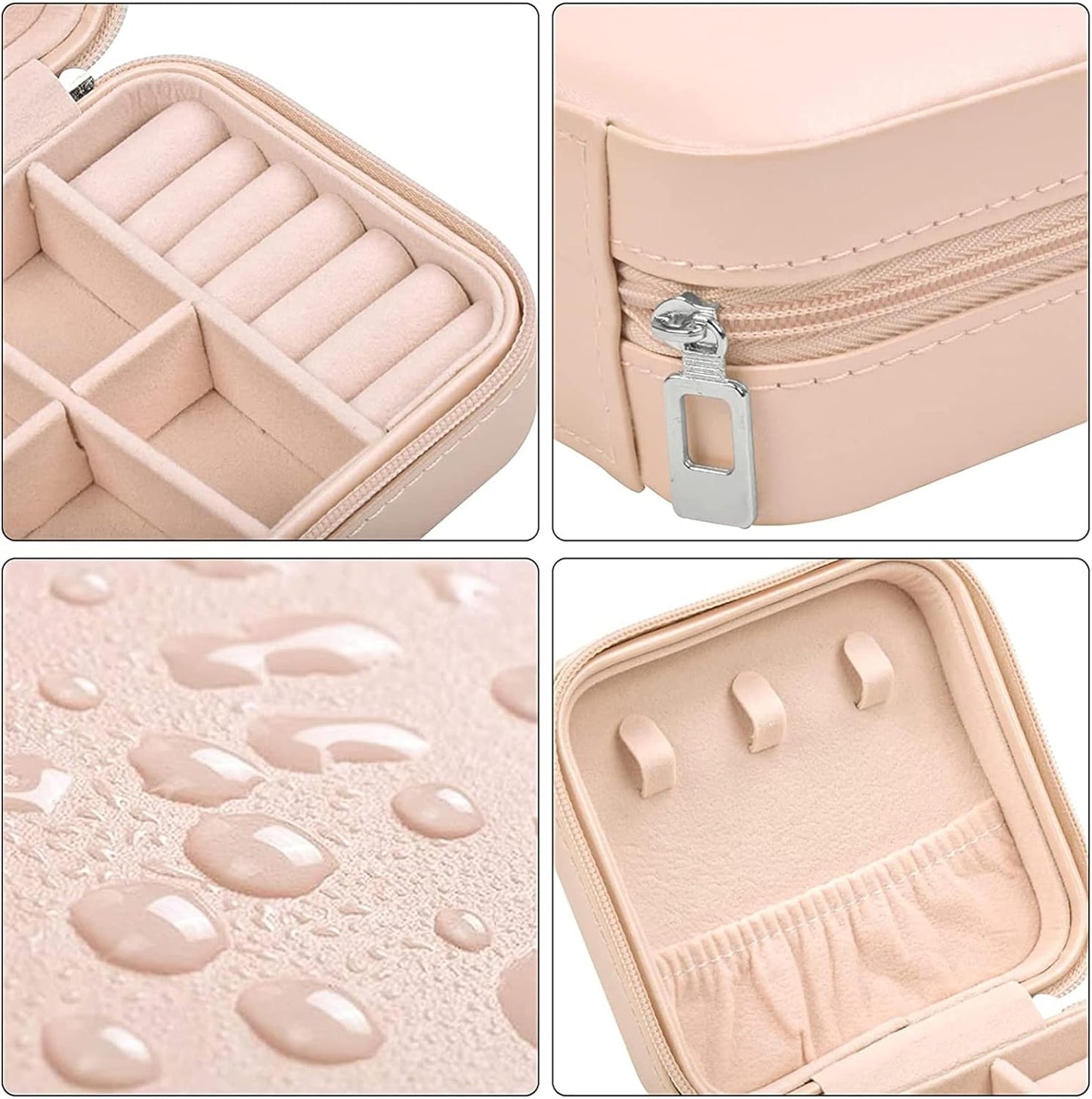 Portable Travel Mini Jewelry Box in Pink