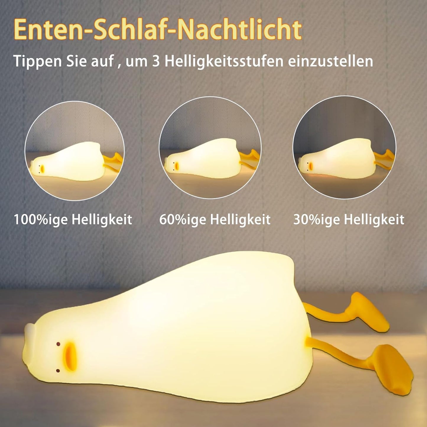 Silicone Duck LED Night Lamp